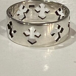 Silver Cross Cutout Ring